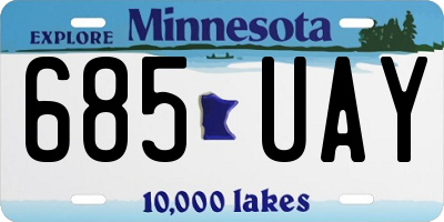 MN license plate 685UAY