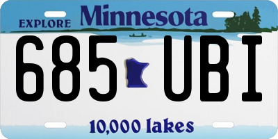 MN license plate 685UBI