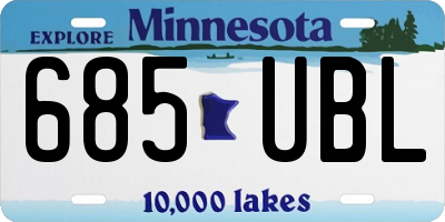 MN license plate 685UBL
