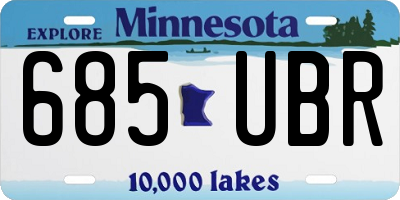 MN license plate 685UBR