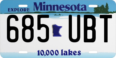 MN license plate 685UBT