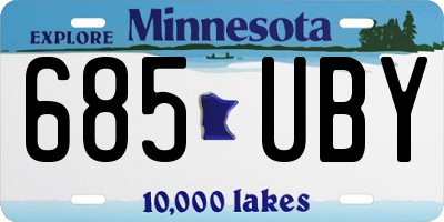 MN license plate 685UBY