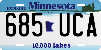 MN license plate 685UCA