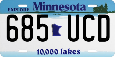 MN license plate 685UCD