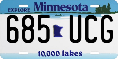 MN license plate 685UCG