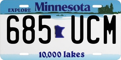 MN license plate 685UCM