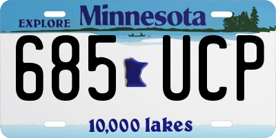 MN license plate 685UCP