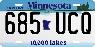 MN license plate 685UCQ