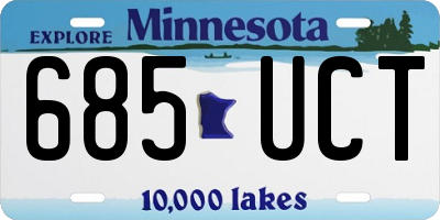 MN license plate 685UCT