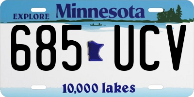 MN license plate 685UCV