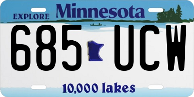 MN license plate 685UCW