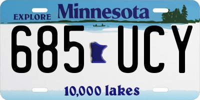 MN license plate 685UCY