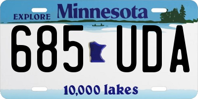MN license plate 685UDA