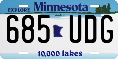 MN license plate 685UDG