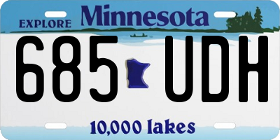 MN license plate 685UDH