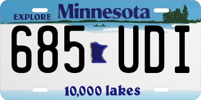 MN license plate 685UDI