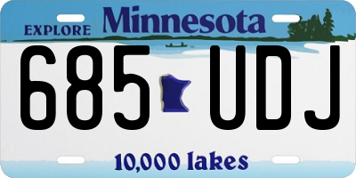 MN license plate 685UDJ