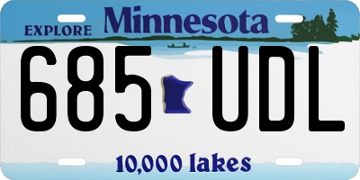 MN license plate 685UDL