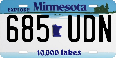 MN license plate 685UDN