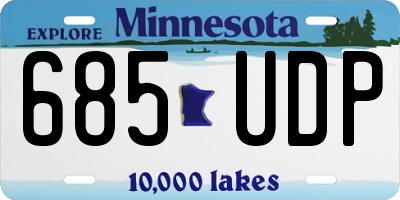 MN license plate 685UDP