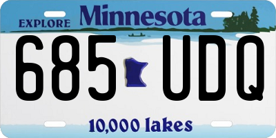 MN license plate 685UDQ