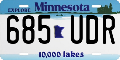 MN license plate 685UDR