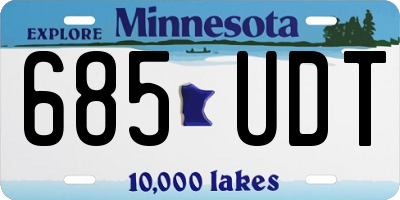 MN license plate 685UDT