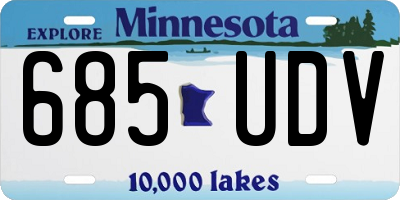 MN license plate 685UDV