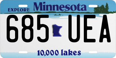 MN license plate 685UEA