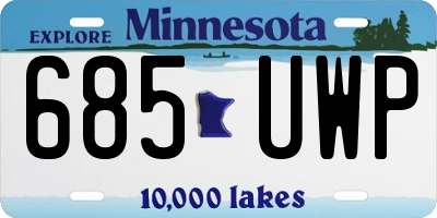 MN license plate 685UWP
