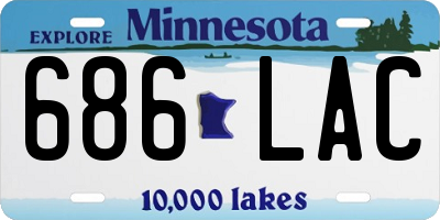 MN license plate 686LAC