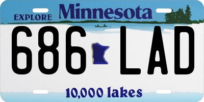 MN license plate 686LAD