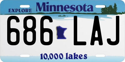 MN license plate 686LAJ