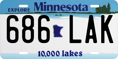 MN license plate 686LAK