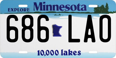 MN license plate 686LAO