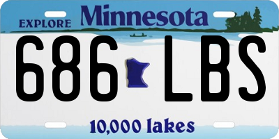 MN license plate 686LBS