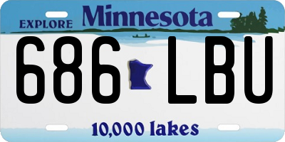 MN license plate 686LBU