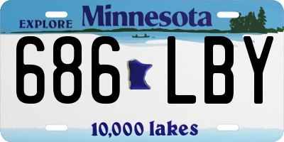 MN license plate 686LBY