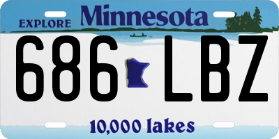 MN license plate 686LBZ