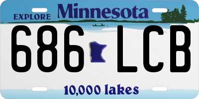 MN license plate 686LCB