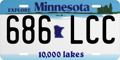 MN license plate 686LCC