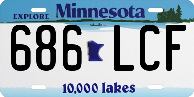 MN license plate 686LCF