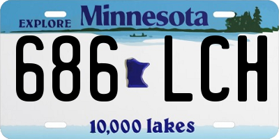 MN license plate 686LCH