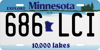 MN license plate 686LCI