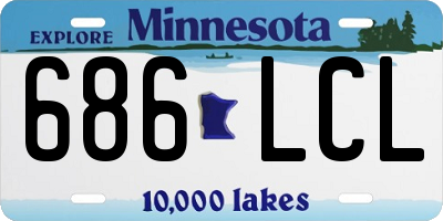 MN license plate 686LCL