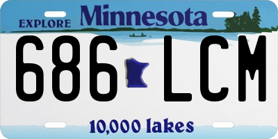 MN license plate 686LCM