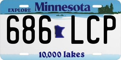 MN license plate 686LCP