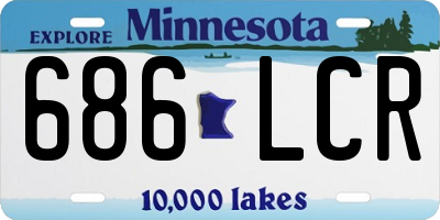 MN license plate 686LCR