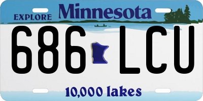 MN license plate 686LCU