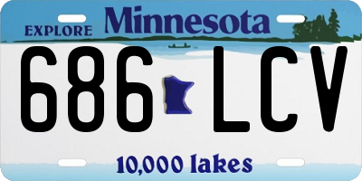 MN license plate 686LCV